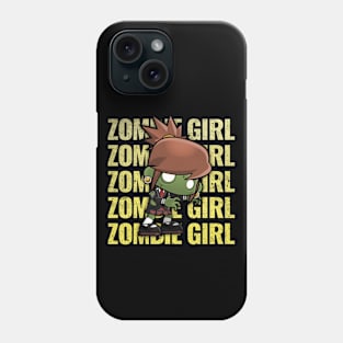 Zombie Girl Creepy Scary Kawaii Zombie Cute Halloween Outfit Phone Case