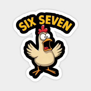 Quote Rooster Meme Six Seven 67 Funny Chicken Humor Farm Magnet