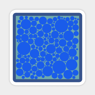 blue pop art polka dot pattern Magnet