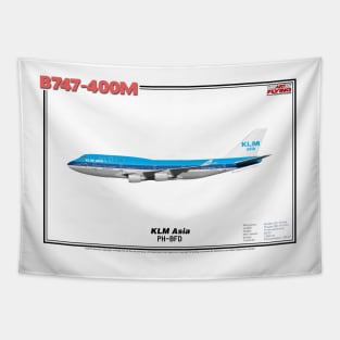 Boeing B747-400M - KLM Asia (Art Print) Tapestry