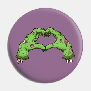 Valentine Zombie Hands Pin