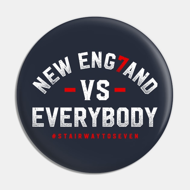 New England Against The World - NAVY Pin by KDNJ