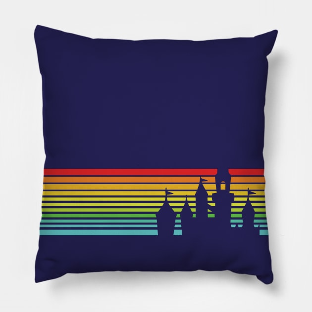 Retro Castle Stripes Pillow by Heyday Threads