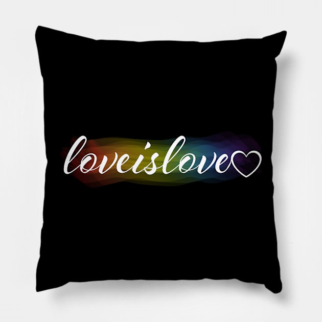 Love is Love Rainbow Pillow by s.hiro