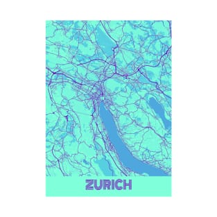 Zurich - Switzerland Galaxy City Map T-Shirt