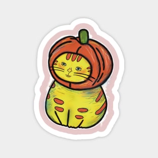 Pumpkin cat Magnet
