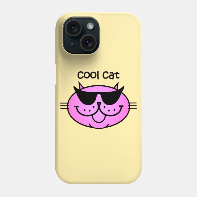 COOL CAT 2 - Pinky Phone Case by RawSunArt