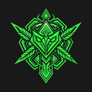 Neon Green abstract tribal cyberpunk T-Shirt