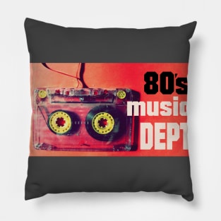 80s music department vintage cassete posterart Pillow