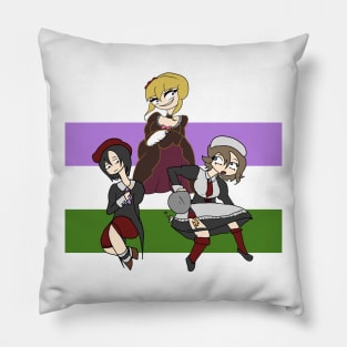 Umineko No Naku Koro Ni Episode 8 Spoilers Yasu Sayo Beatrice Shannon Kanon Genderqueer Flag Pillow