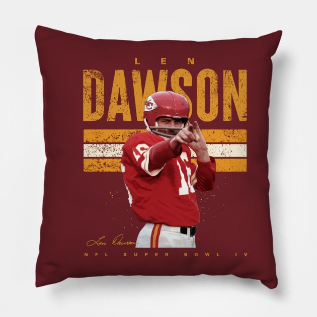 Len Dawson Kansas City Chiefs Pillow by Juantamad