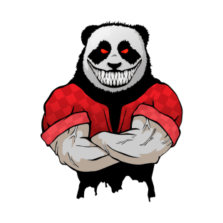 Evil panda with a terrible smile T-Shirt