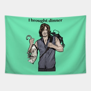 Daryl Brought Dinner Tapestry