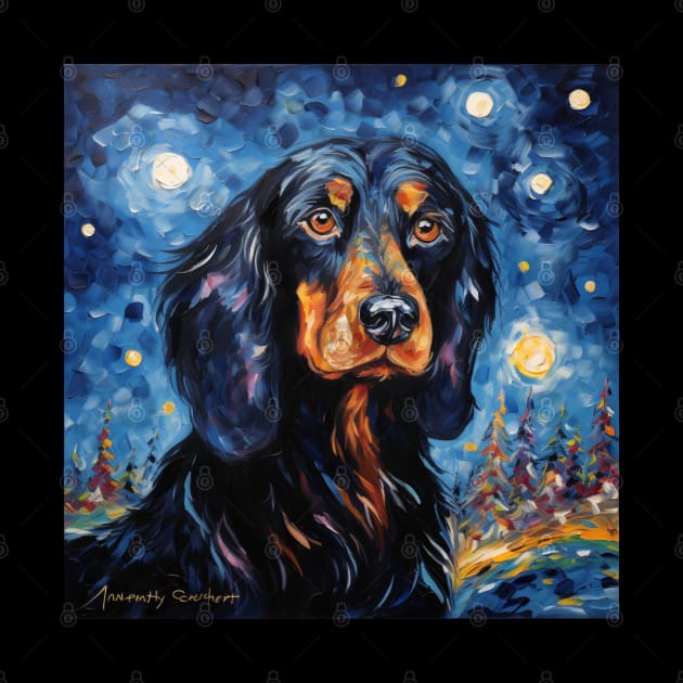 Gordon Setter Night by NatashaCuteShop