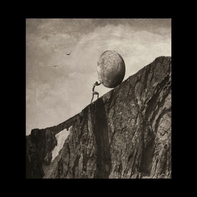 Sisyphus old picture meme mythology greek by GoldenHoopMarket