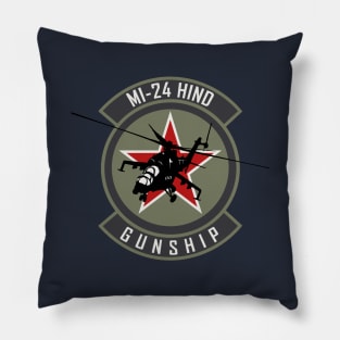 MI-24 Hind Helicopter Gunship Pillow