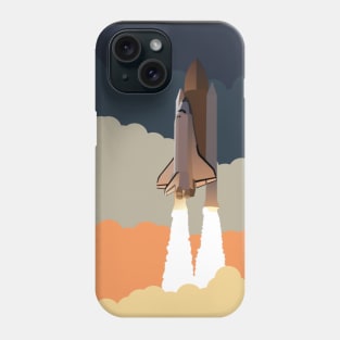 Nasa Space Shuttle Lauch in Clouds Phone Case