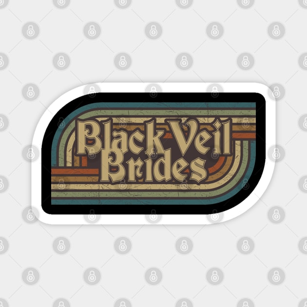 Black Veil Brides Vintage Stripes Magnet by paintallday