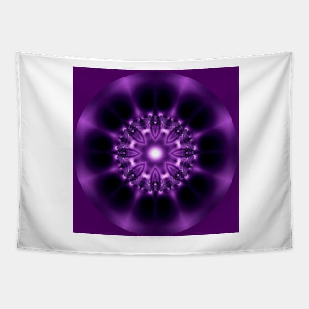 Center Light Purple Satin Mandala Tapestry by DANAROPER