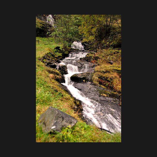 Waterfall Flamsdalen Valley Flam Norway Scandinavia by AndyEvansPhotos