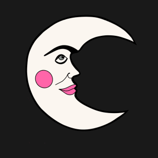 Crescent Moon Face T-Shirt