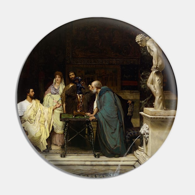 An Art Lover by Lawrence Alma-Tadema Pin by Classic Art Stall