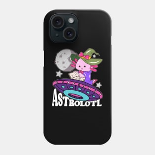 Astrolotl Axolotl Halloween Witch Funny Axolotl Witch Kawaii Phone Case