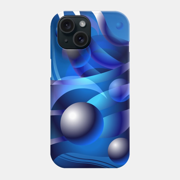 WATERMOON Abstract Digital Art #06 Phone Case by elkingrueso