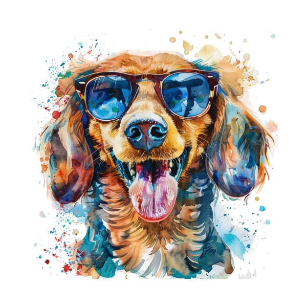 Dachshund with Sunglasses by Wayward Purpose