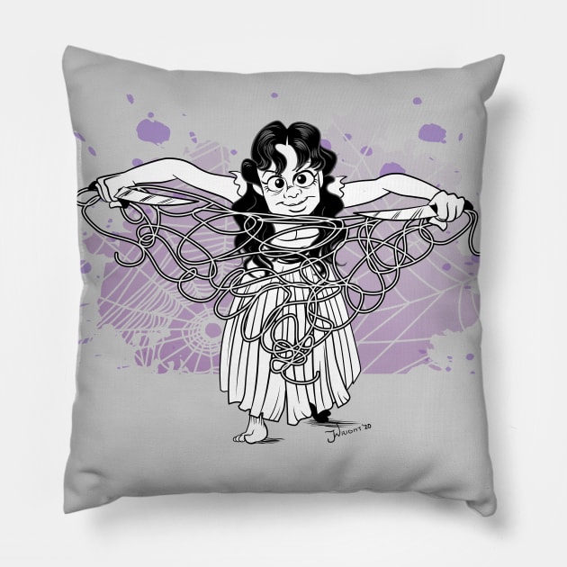 Spider Baby Pillow by jwrightbrain