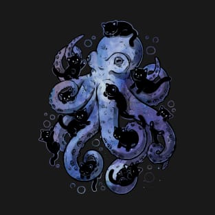Octopurr Cute Watercolor Octopus Cat T-Shirt