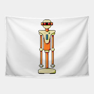 Pixel Robot 111 Tapestry