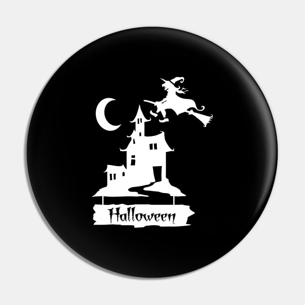 Pumpkin Halloween Witch Party Costume Gift Pin by DHdesignerPublic