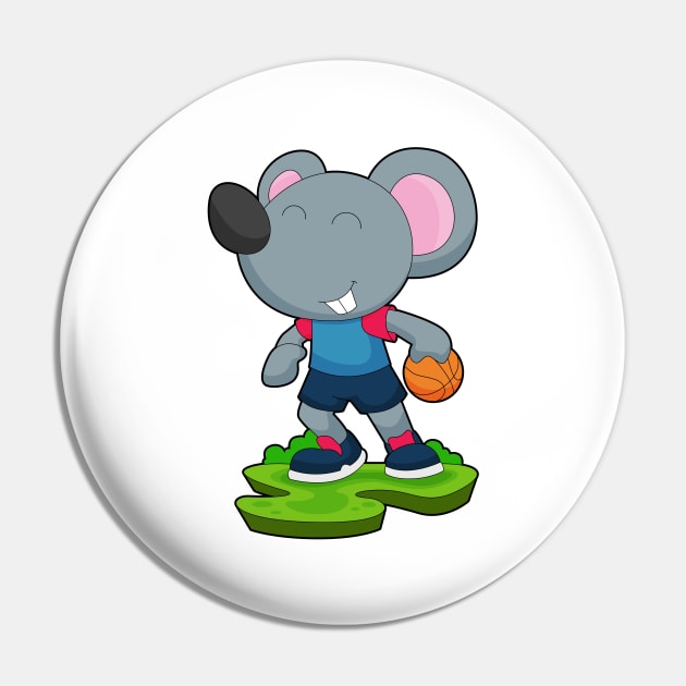 Mouse Basketball player Basketball Pin by Markus Schnabel