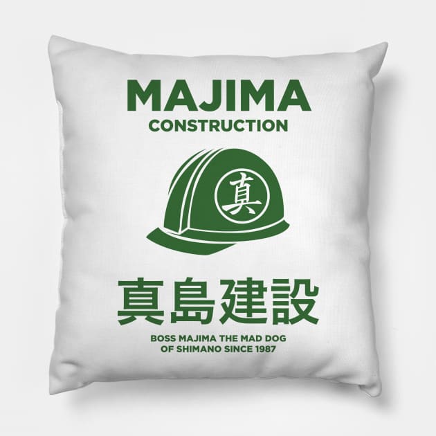 majima construction Pillow by Japanese Mask Art