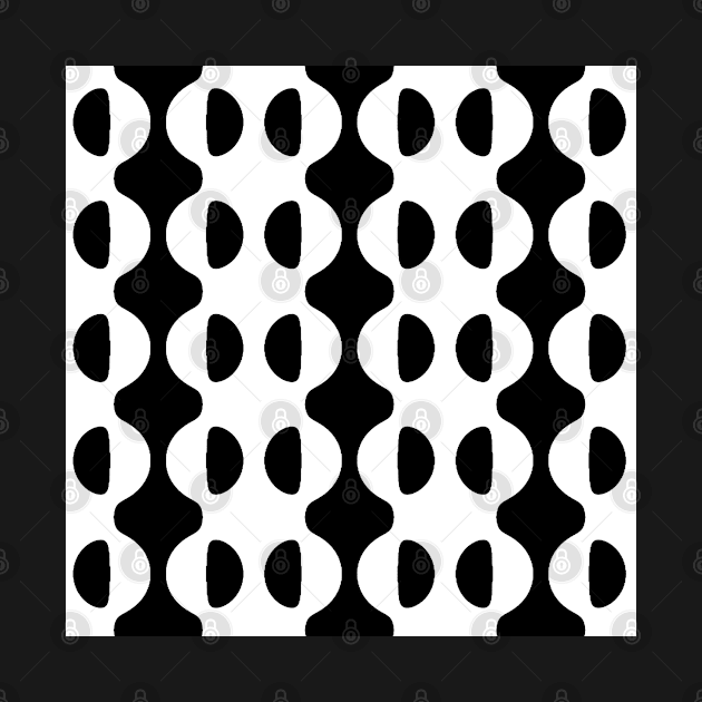 GROOVY RETRO BLACK AND WHITE STRIPE PATTERN by colorsandpatterns