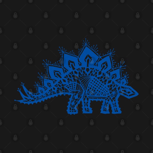 Stegosaurus Lace - Blue by andreaalice