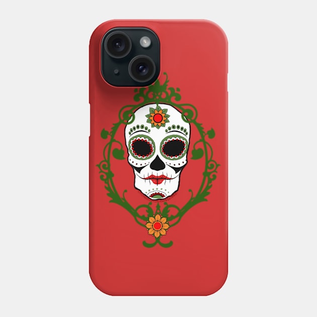 Sugar Skull Phone Case by Wicked9mm