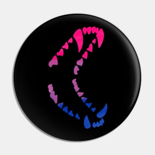 Wolf Teeth Pride: Bisexual Pride Pin