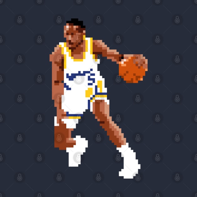 Tim Hardaway Warriors Pixel Dribble by qiangdade