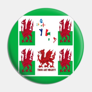 Wales Rugby Fan Baner Cymru Flag Design Pin