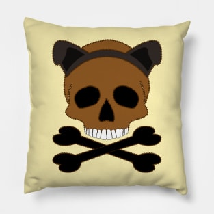 Skull with Dog Ears Pillow