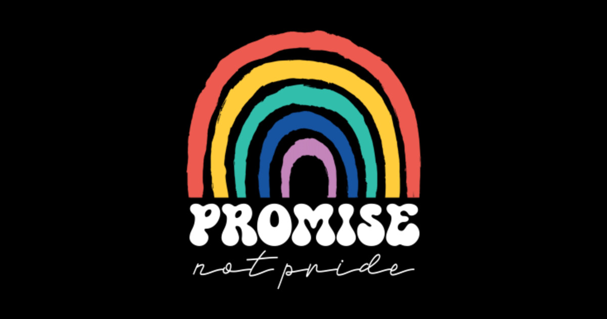 Promise Not Pride LGBT Christian Rainbow Promise TShirt TeePublic