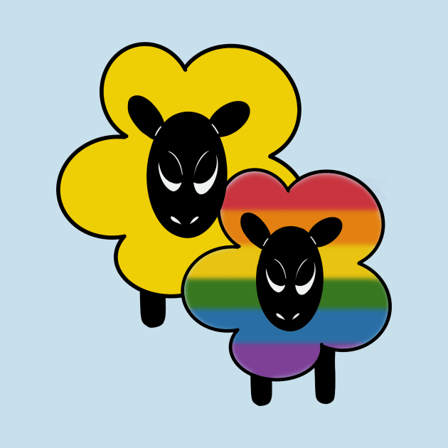 Proud Gay Ally Rainbow sheep by Emberpixie