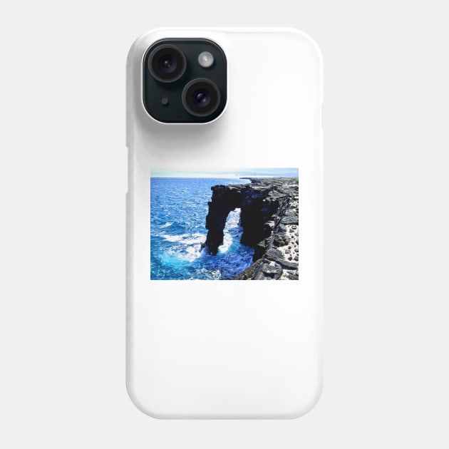 Rugged Kona Sea Arches along the Coast of Hawaii Phone Case by Scubagirlamy