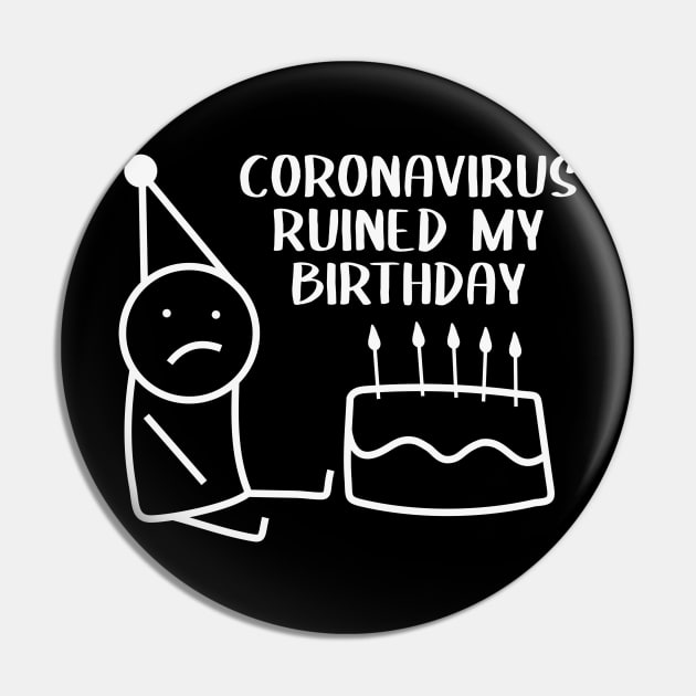 CORONAVIRUS RUINED MY BIRTHDAY Pin by GeekCastle