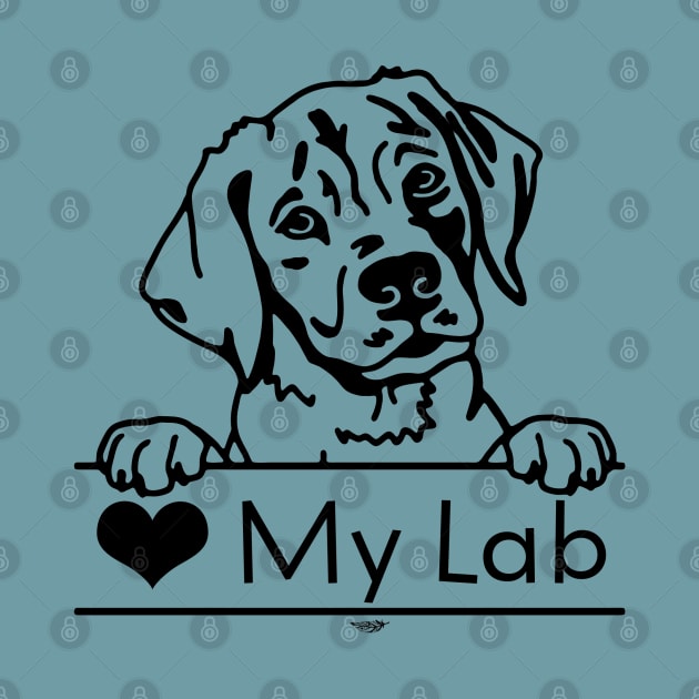 Heart My Lab, Labrador Retriever Design by FreeSpiritMeg
