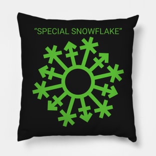 Gender "Special Snowflake" - Green Pillow