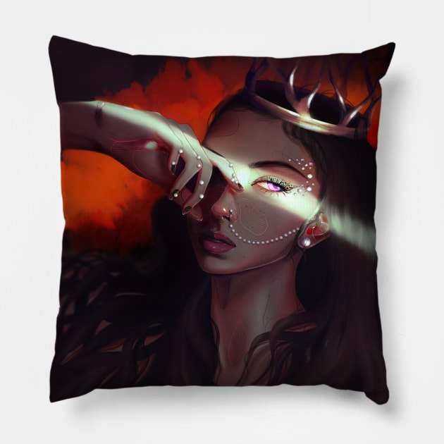 She is from the underworld Pillow by Fatchilart