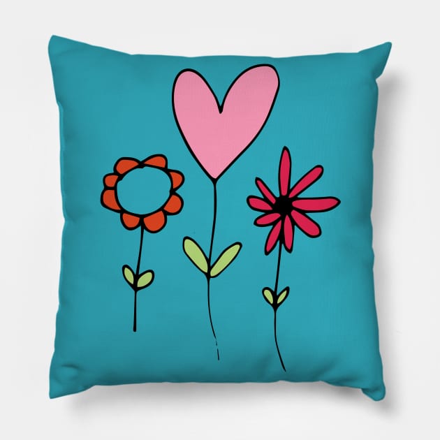 Cute Spring Floral Pillow by bruxamagica